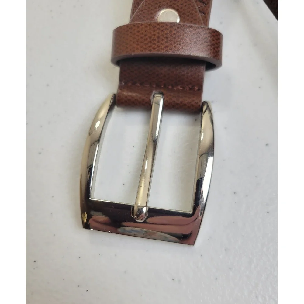 Gold Coast Belt Men 42 Western Cowboy Embossed Diamond Stitch Farmhouse Brown